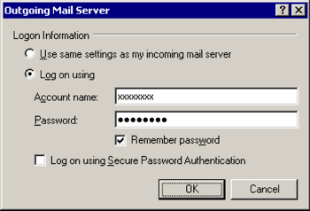 outlook incoming and outgoing mail server