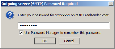 Thunderbird - Outgoing Server (SMTP) Password Required