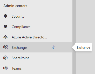 office 365 - admin centers - exchange