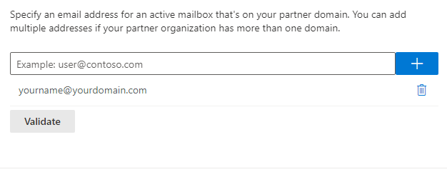 office 365 - validation email