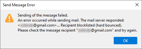 Send message error